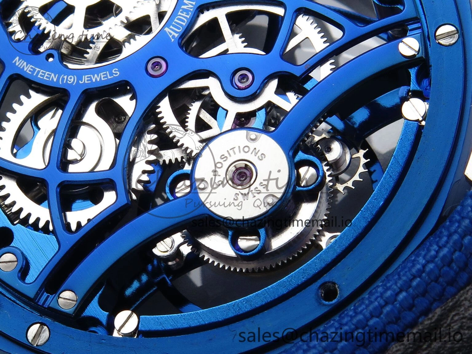 CODE 11.59 Tourbillon 26600 SS APPF Best Edition Blue Dial on Blue Nylon Strap A2948