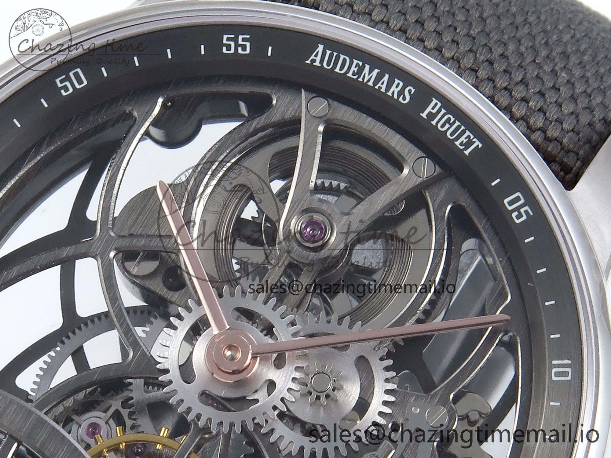 CODE 11.59 Tourbillon 26600 SS APPF Best Edition Grey Dial on Grey Nylon Strap A2948