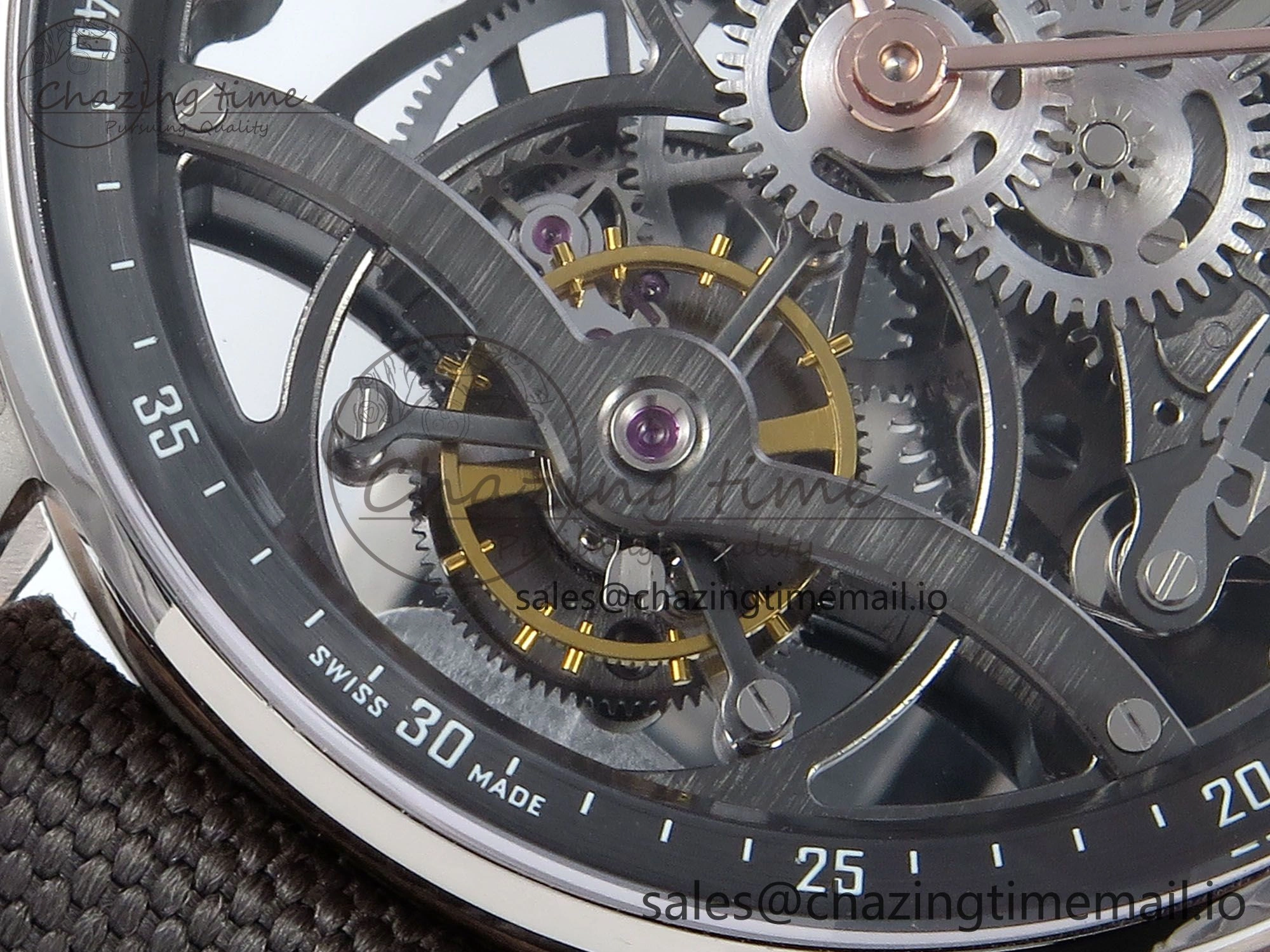 CODE 11.59 Tourbillon 26600 SS APPF Best Edition Grey Dial on Grey Nylon Strap A2948