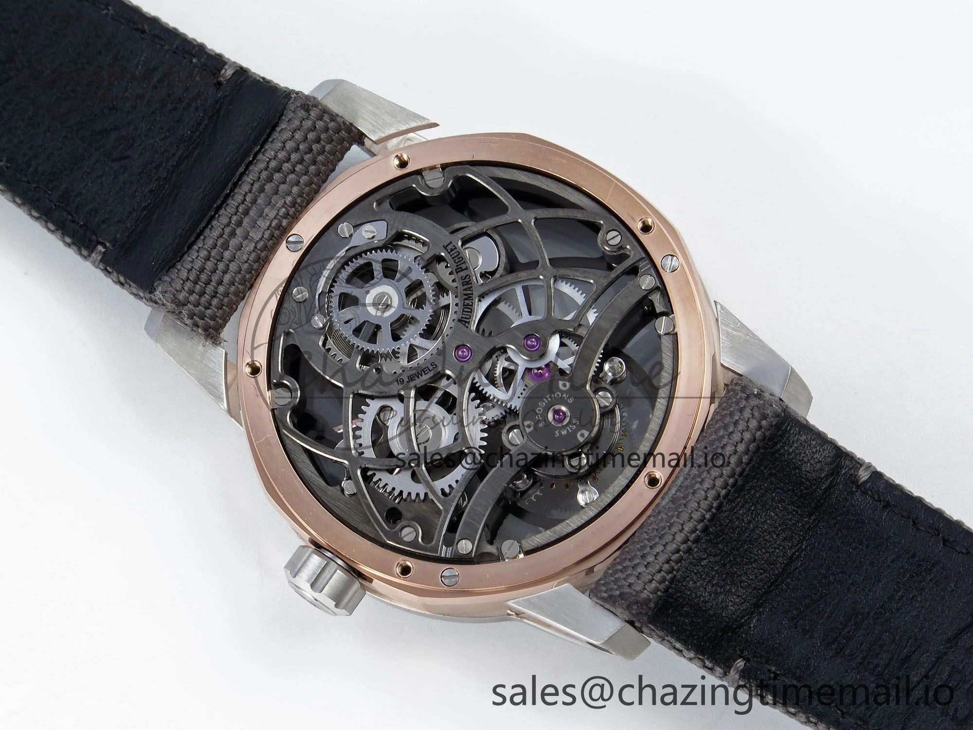 CODE 11.59 Tourbillon 26600 SS APPF Best Edition Grey Dial on Grey Nylon Strap A2948