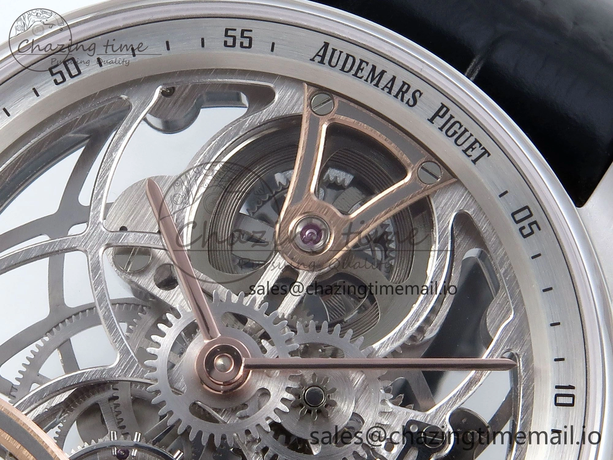CODE 11.59 Tourbillon 26600 SS APPF Best Edition White Dial on Black Leather Strap A2948
