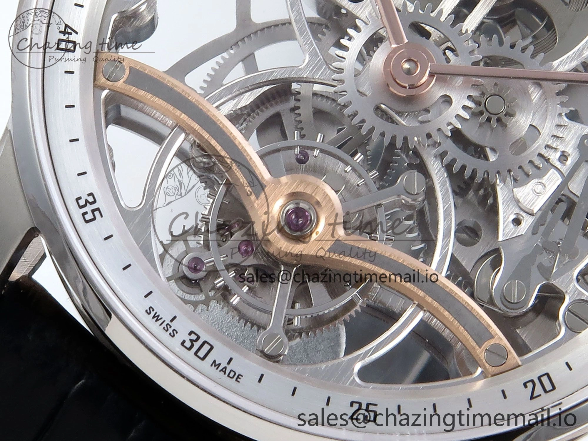 CODE 11.59 Tourbillon 26600 SS APPF Best Edition White Dial on Black Leather Strap A2948