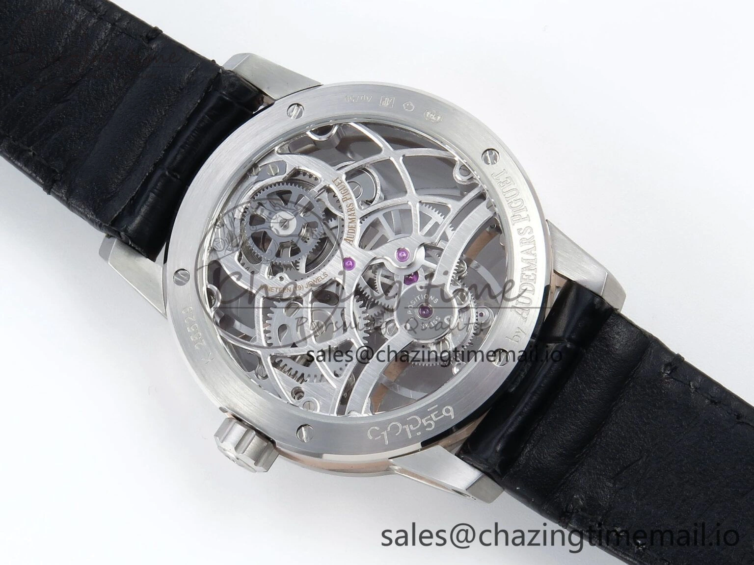 CODE 11.59 Tourbillon 26600 SS APPF Best Edition White Dial on Black Leather Strap A2948