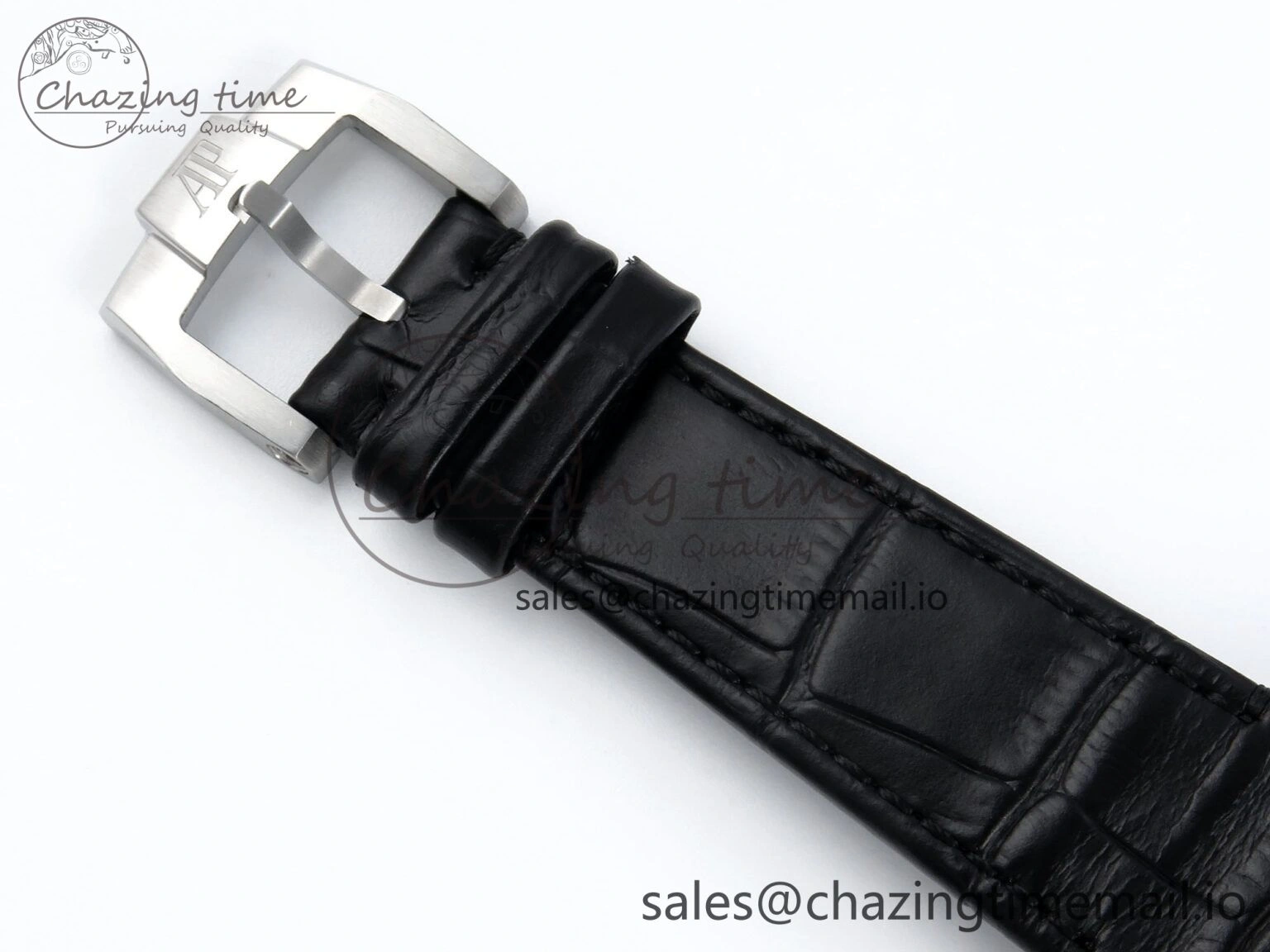 CODE 11.59 Tourbillon 26600 SS APPF Best Edition White Dial on Black Leather Strap A2948