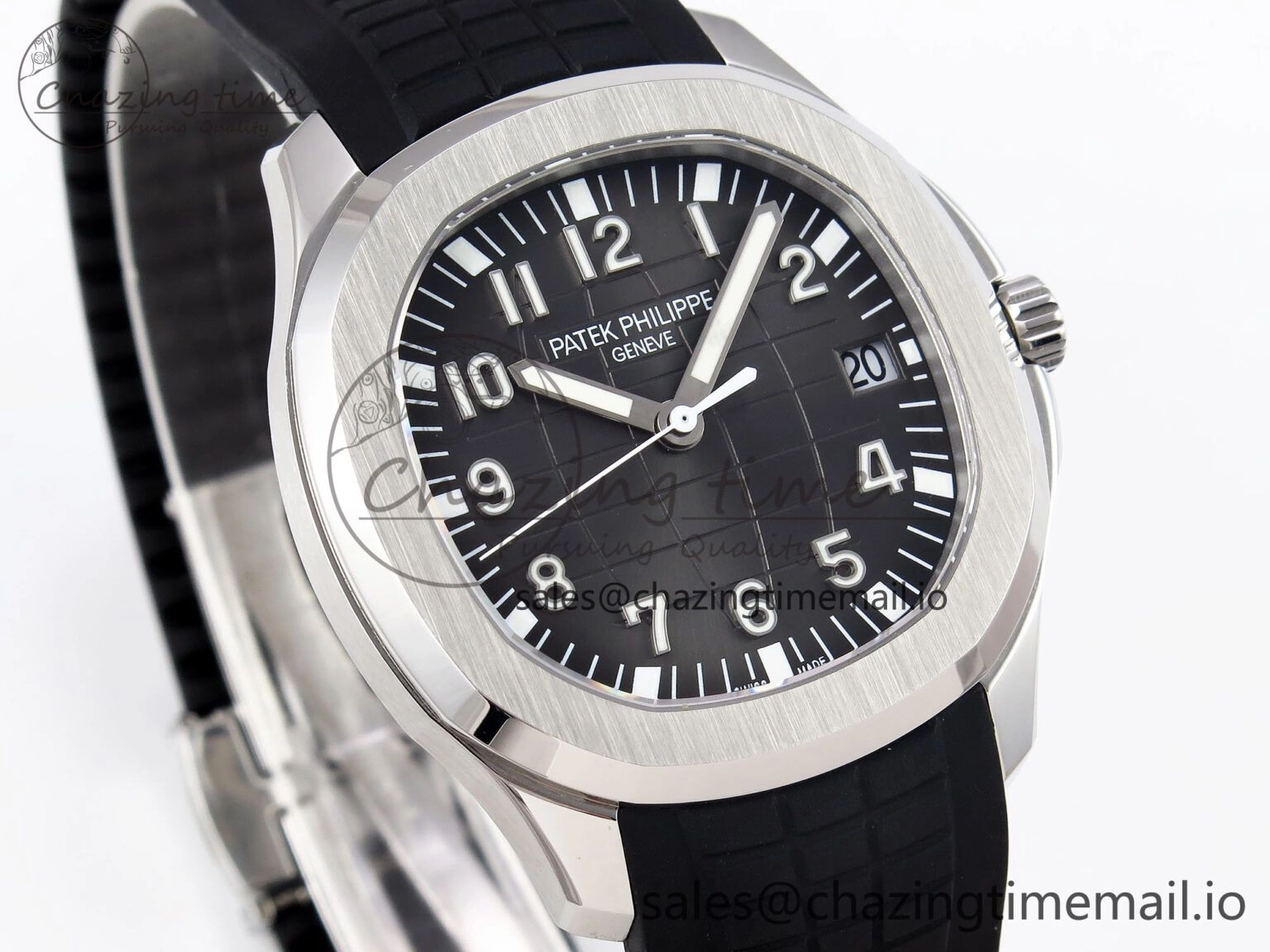 CUSTOM MODDED AQUANAUT 5167A SWF 1:1 Edition Gray Dial On Black Rubber Strap VSV324 Super Clone