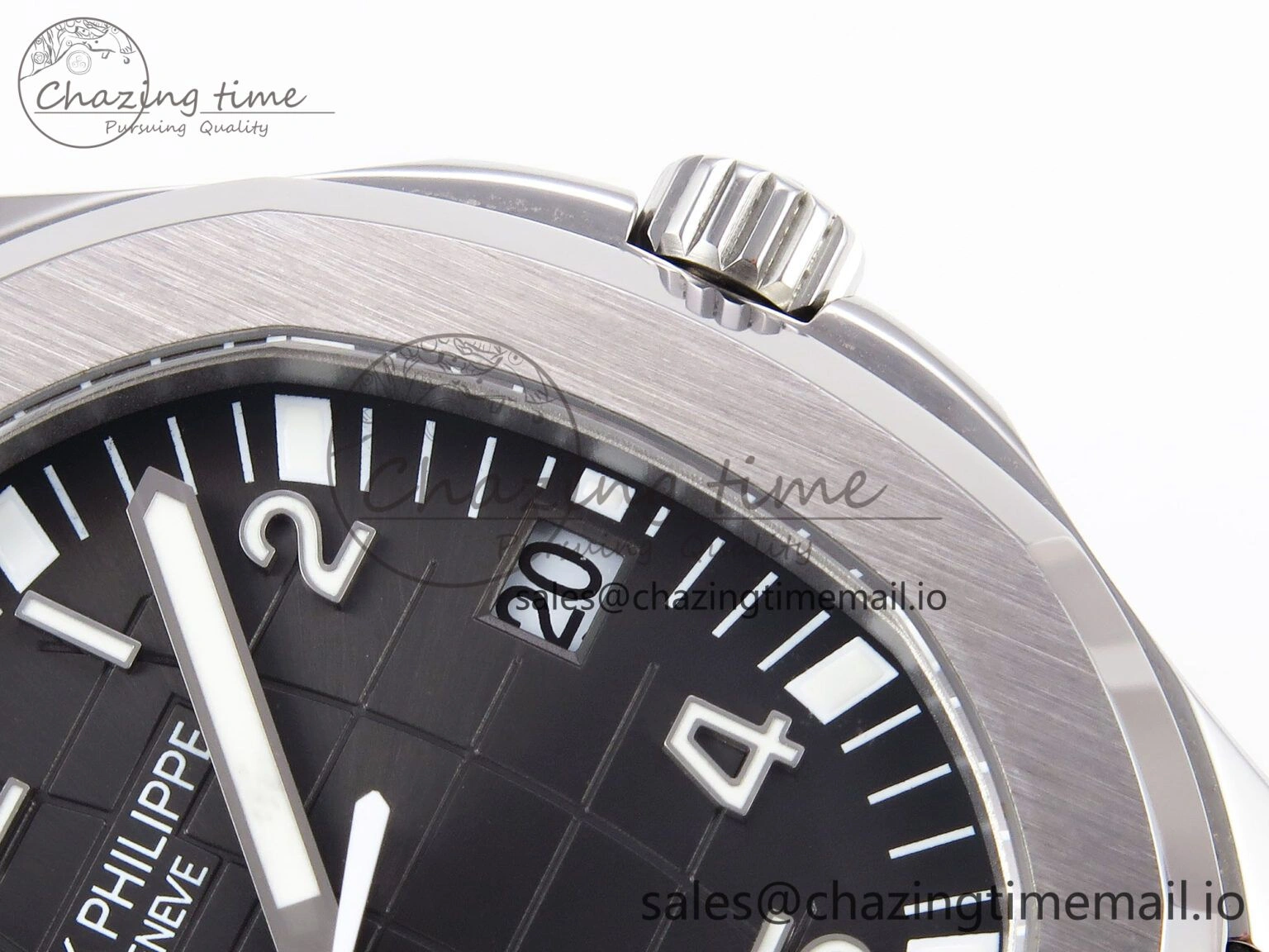 CUSTOM MODDED AQUANAUT 5167A SWF 1:1 Edition Gray Dial On Black Rubber Strap VSV324 Super Clone