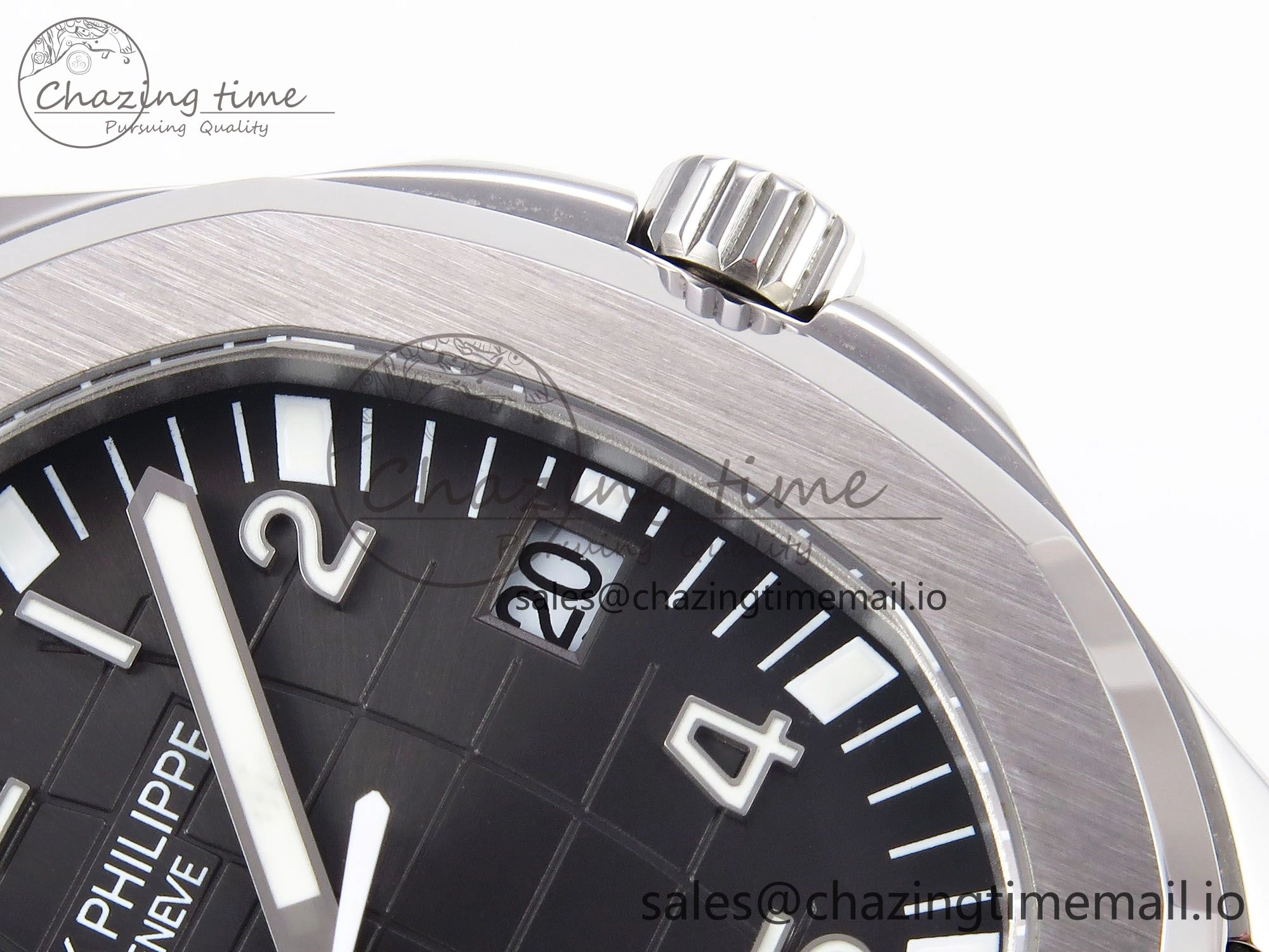 CUSTOM MODDED AQUANAUT 5167A SWF 1:1 Edition Gray Dial On Black Rubber Strap VSV324 Super Clone