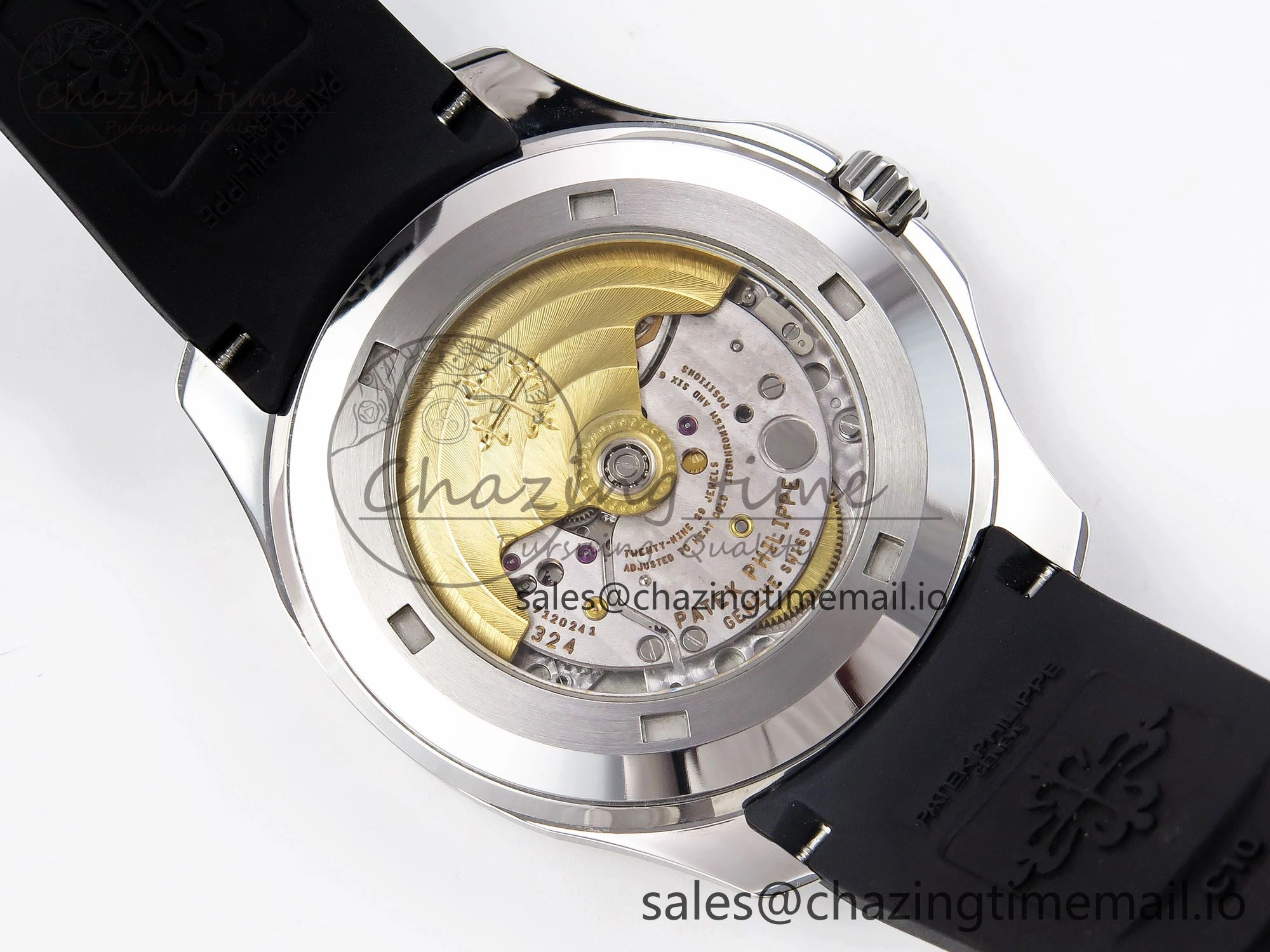 CUSTOM MODDED AQUANAUT 5167A SWF 1:1 Edition Gray Dial On Black Rubber Strap VSV324 Super Clone