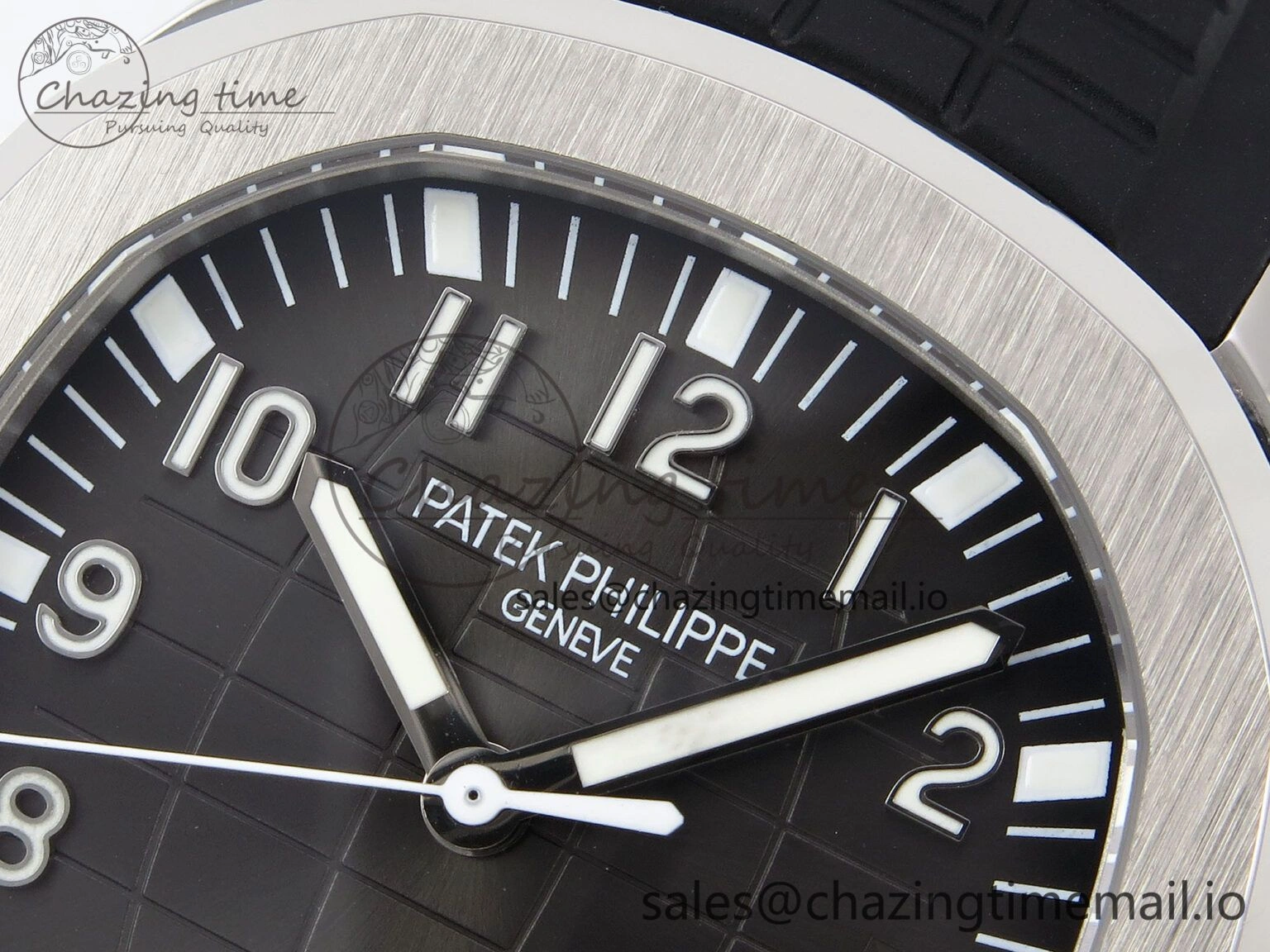 CUSTOM MODDED AQUANAUT 5167A SWF 1:1 Edition Gray Dial On Black Rubber Strap VSV324 Super Clone