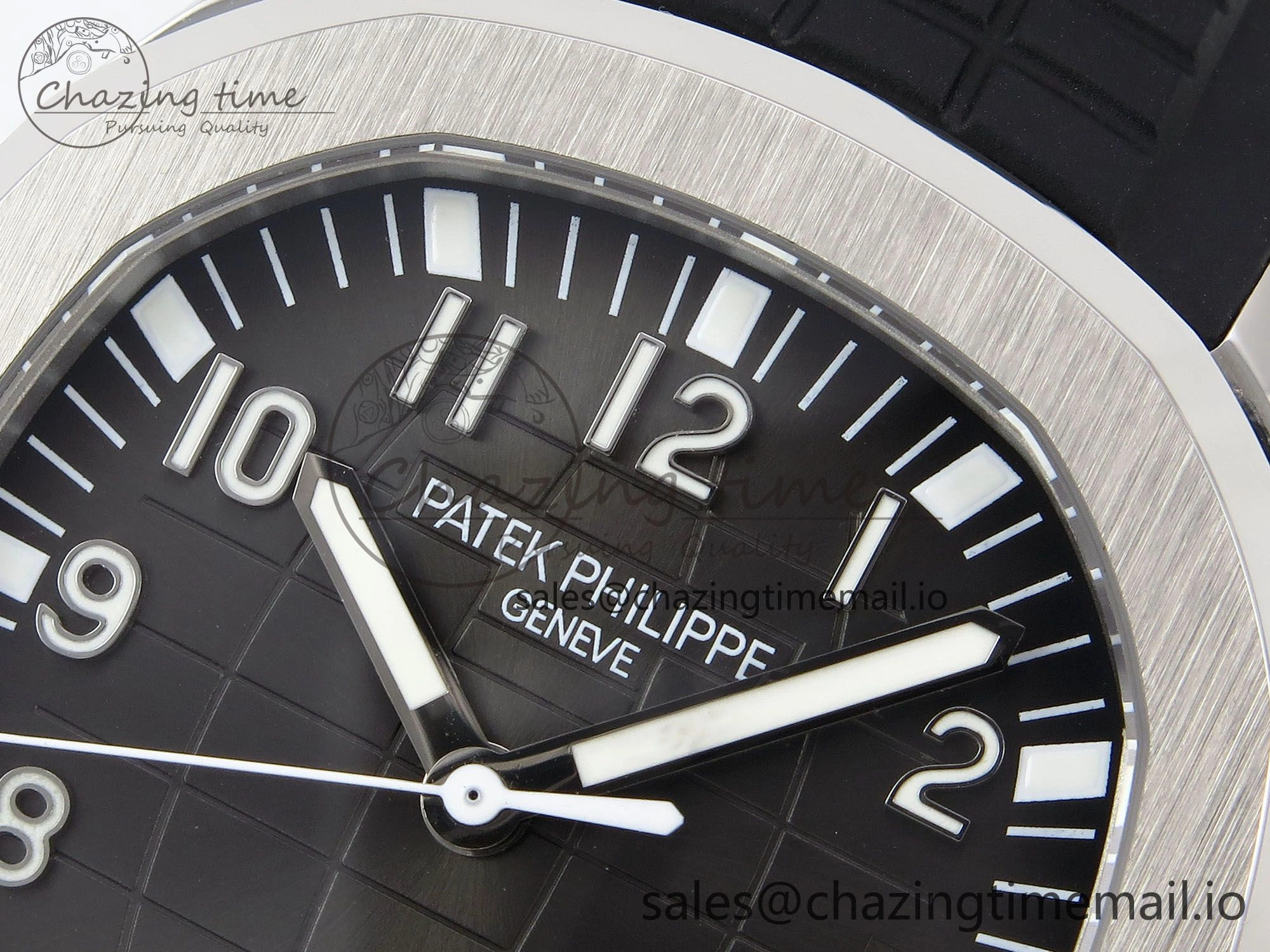 CUSTOM MODDED AQUANAUT 5167A SWF 1:1 Edition Gray Dial On Black Rubber Strap VSV324 Super Clone