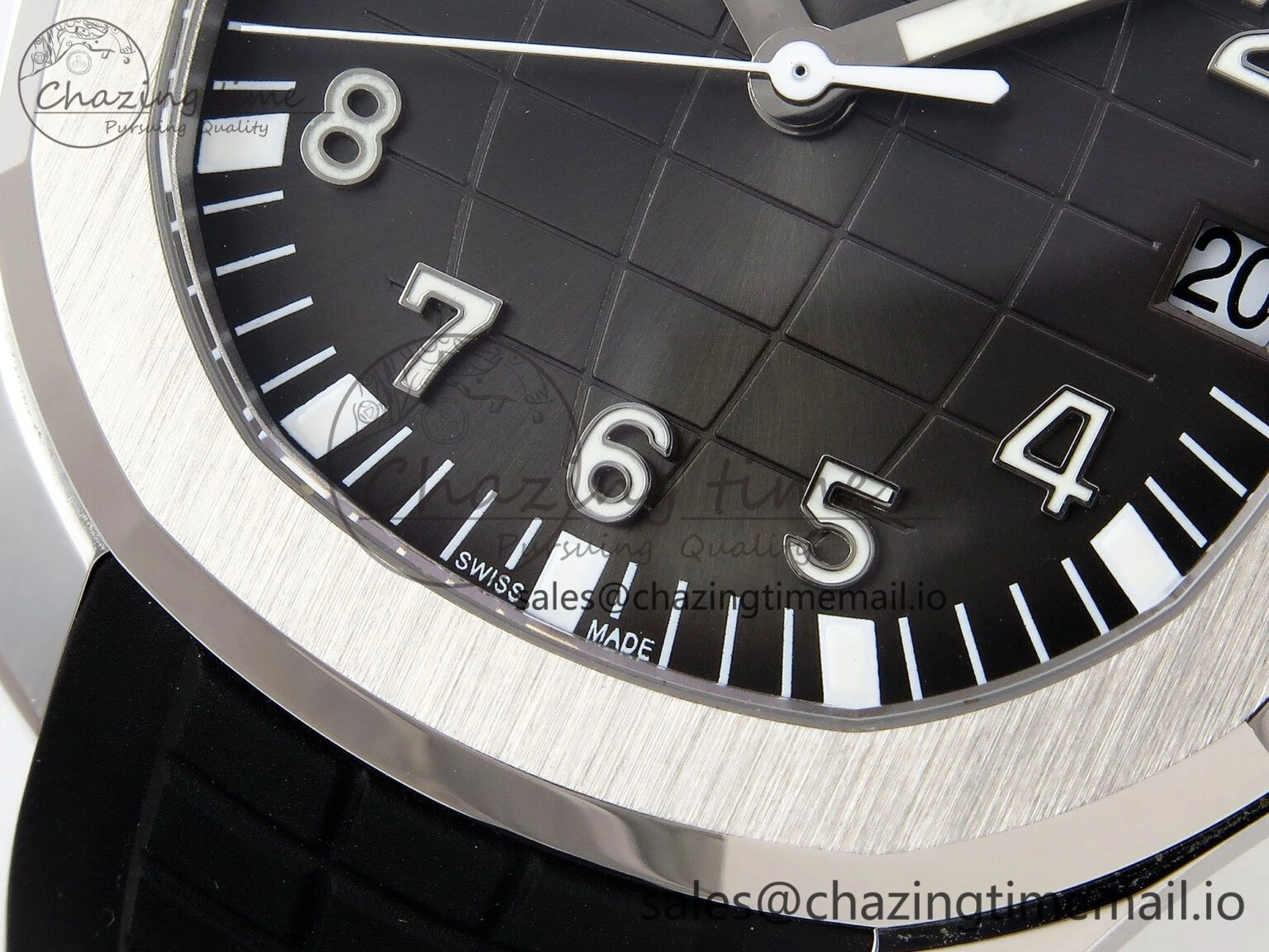 CUSTOM MODDED AQUANAUT 5167A SWF 1:1 Edition Gray Dial On Black Rubber Strap VSV324 Super Clone