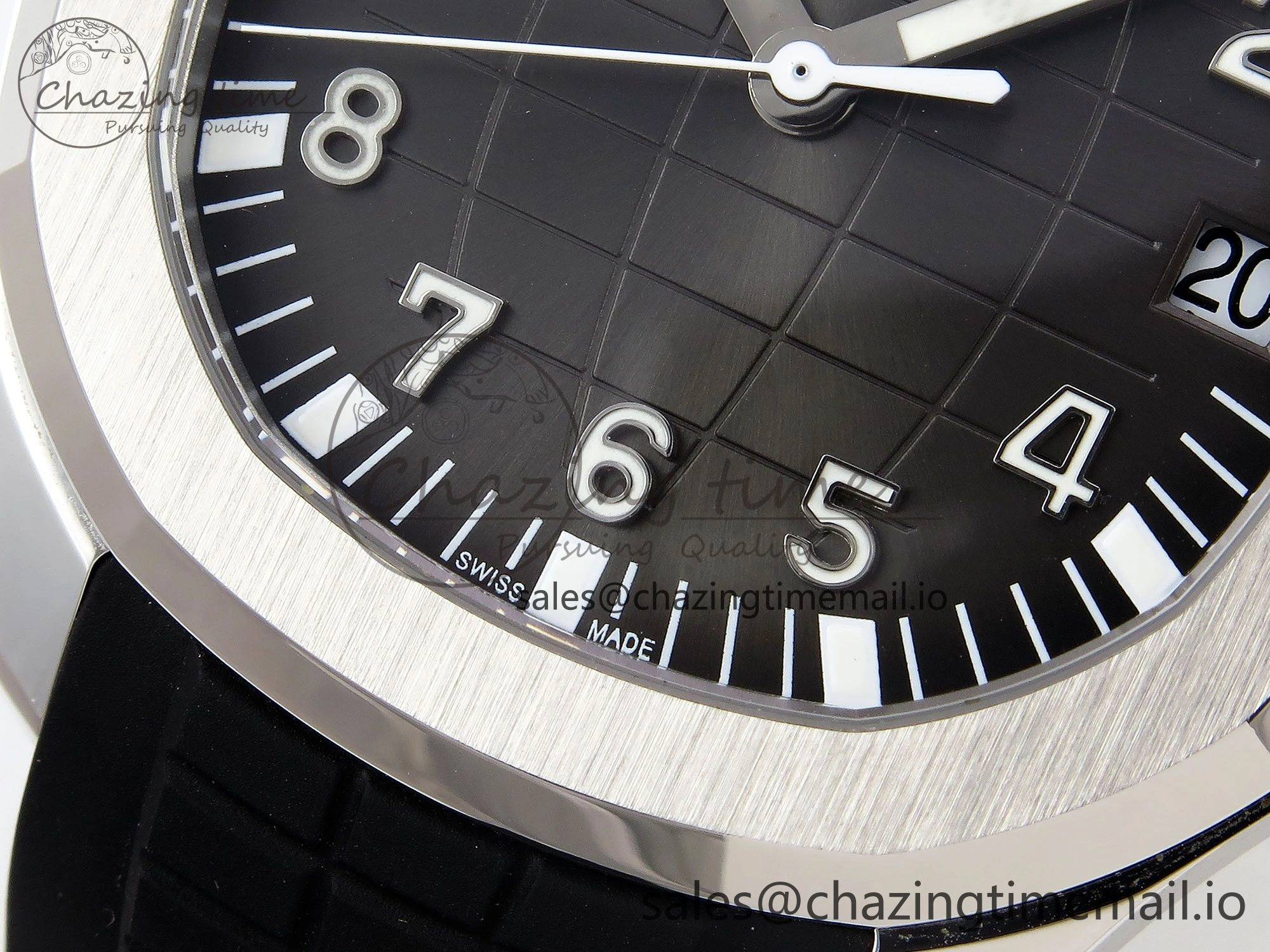 CUSTOM MODDED AQUANAUT 5167A SWF 1:1 Edition Gray Dial On Black Rubber Strap VSV324 Super Clone