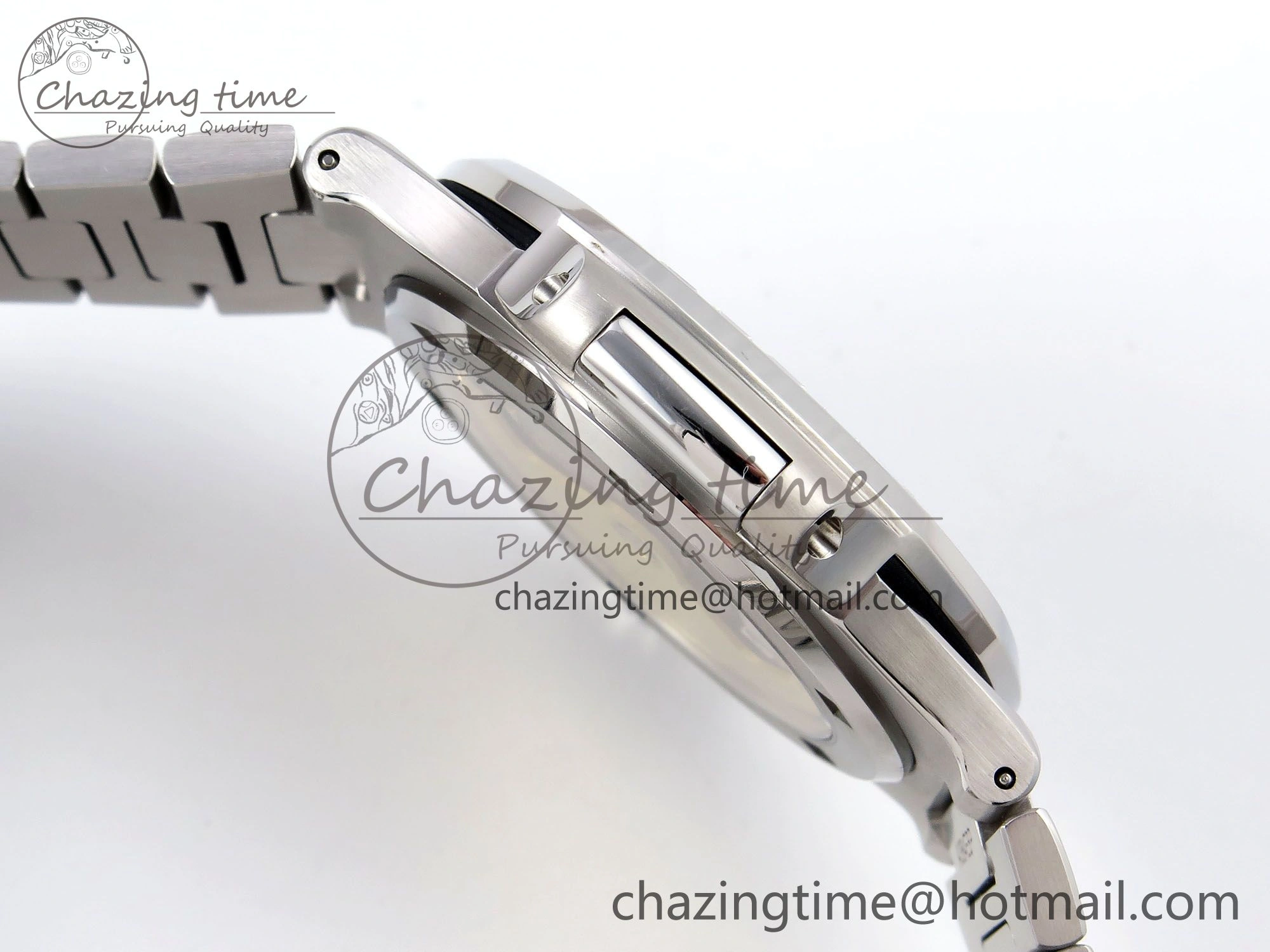 CUSTOM MODDED NAUTILUS 5711 1300A-001 SWF 1:1 Edition Diamond Bezel Green Dial On SS Bracelet PPM324 Super Clone