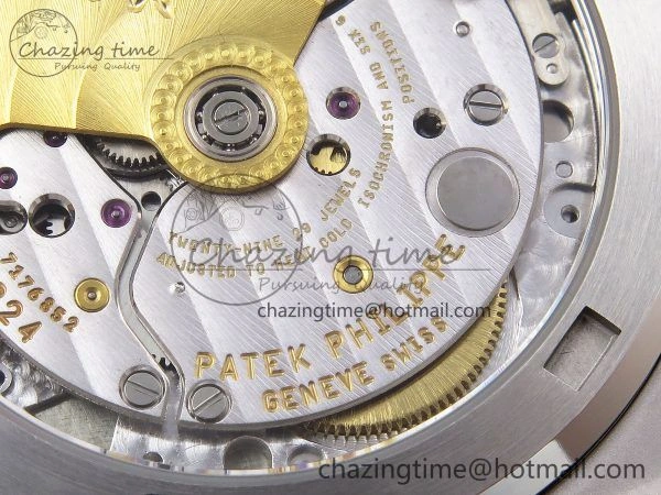 CUSTOM MODDED NAUTILUS 5711 1300A-001 SWF 1:1 Edition Diamond Bezel Green Dial On SS Bracelet PPM324 Super Clone