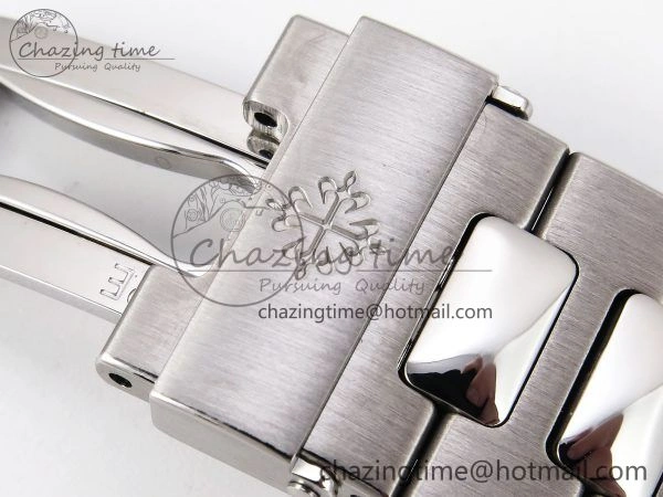 CUSTOM MODDED NAUTILUS 5711 1300A-001 SWF 1:1 Edition Diamond Bezel Green Dial On SS Bracelet PPM324 Super Clone