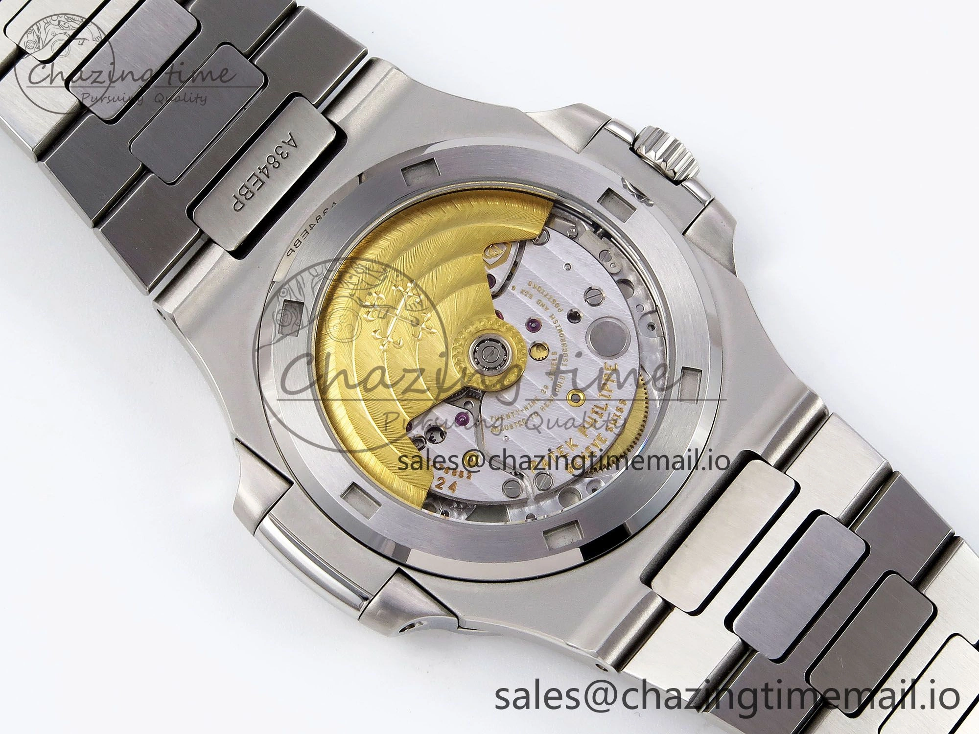 CUSTOM MODDED NAUTILUS 5711 1300A-001 SWF 1:1 Edition Green Dial On SS Bracelet PPM324 Super Clone