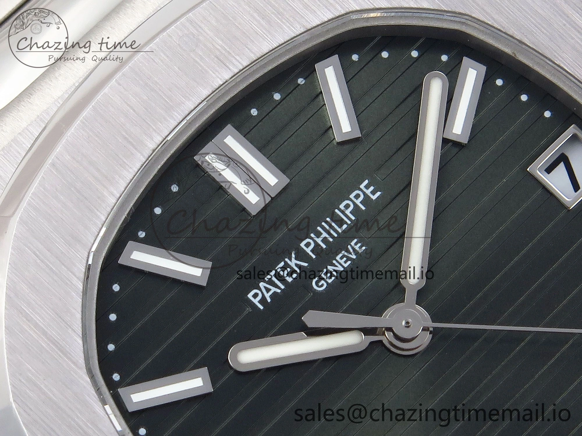 CUSTOM MODDED NAUTILUS 5711 1300A-001 SWF 1:1 Edition Green Dial On SS Bracelet PPM324 Super Clone
