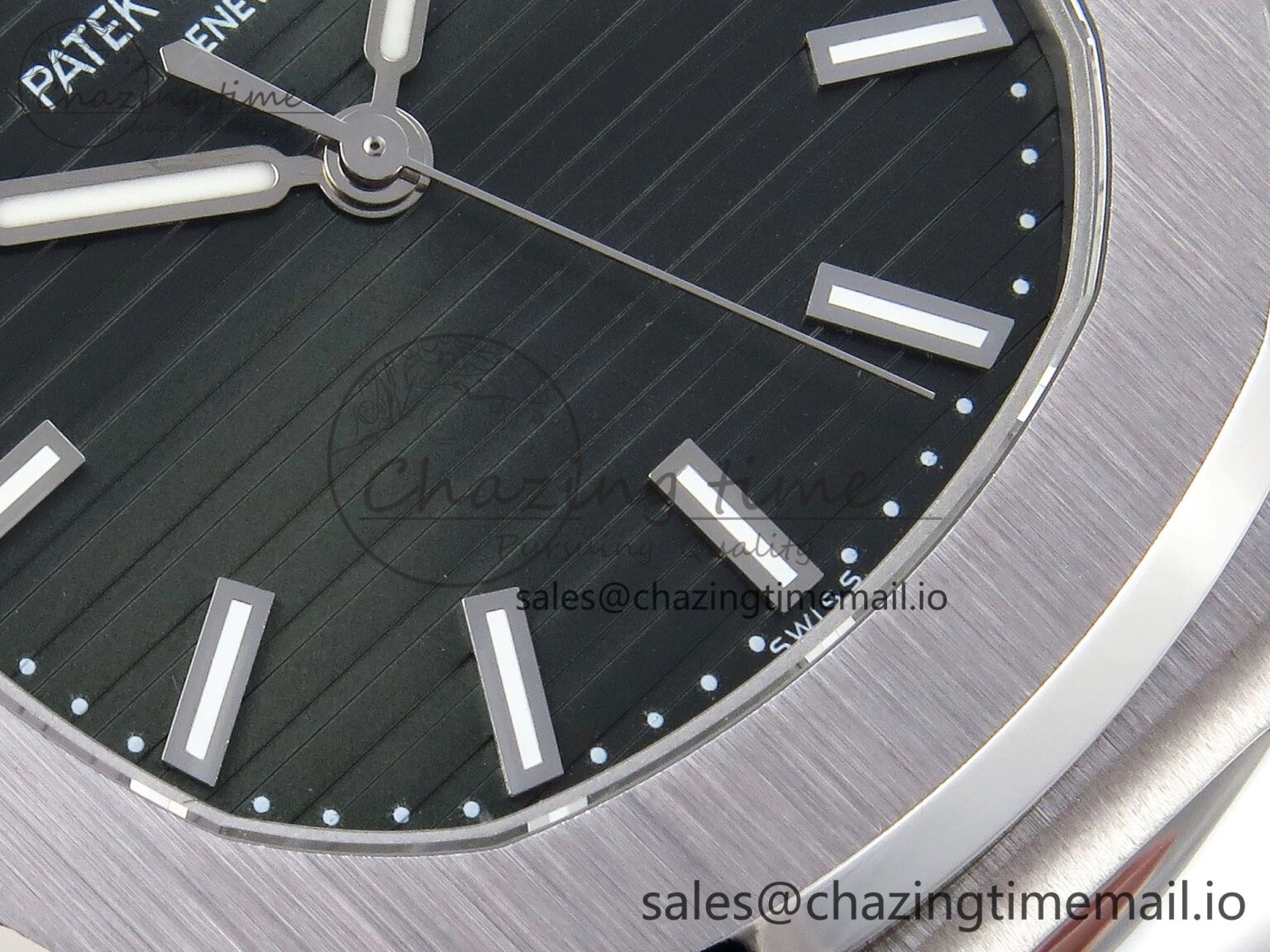 CUSTOM MODDED NAUTILUS 5711 1300A-001 SWF 1:1 Edition Green Dial On SS Bracelet PPM324 Super Clone