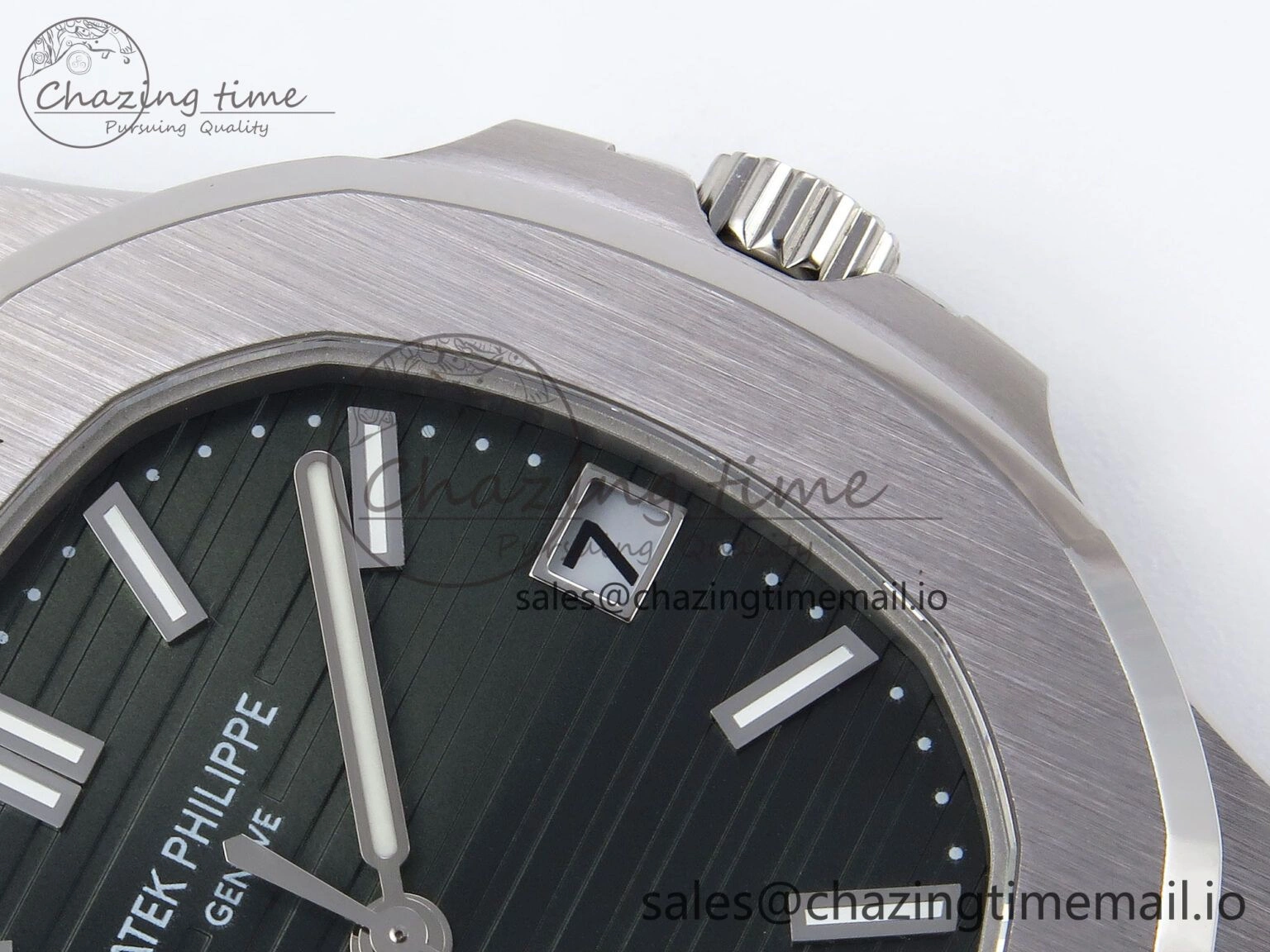 CUSTOM MODDED NAUTILUS 5711 1300A-001 SWF 1:1 Edition Green Dial On SS Bracelet PPM324 Super Clone