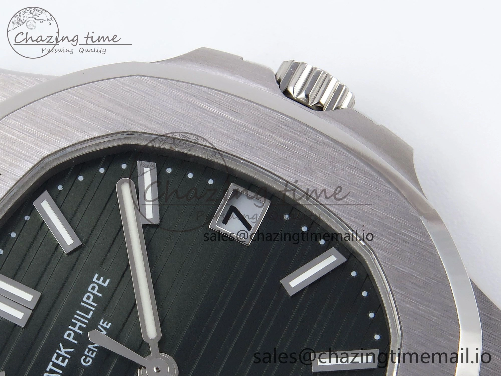 CUSTOM MODDED NAUTILUS 5711 1300A-001 SWF 1:1 Edition Green Dial On SS Bracelet PPM324 Super Clone