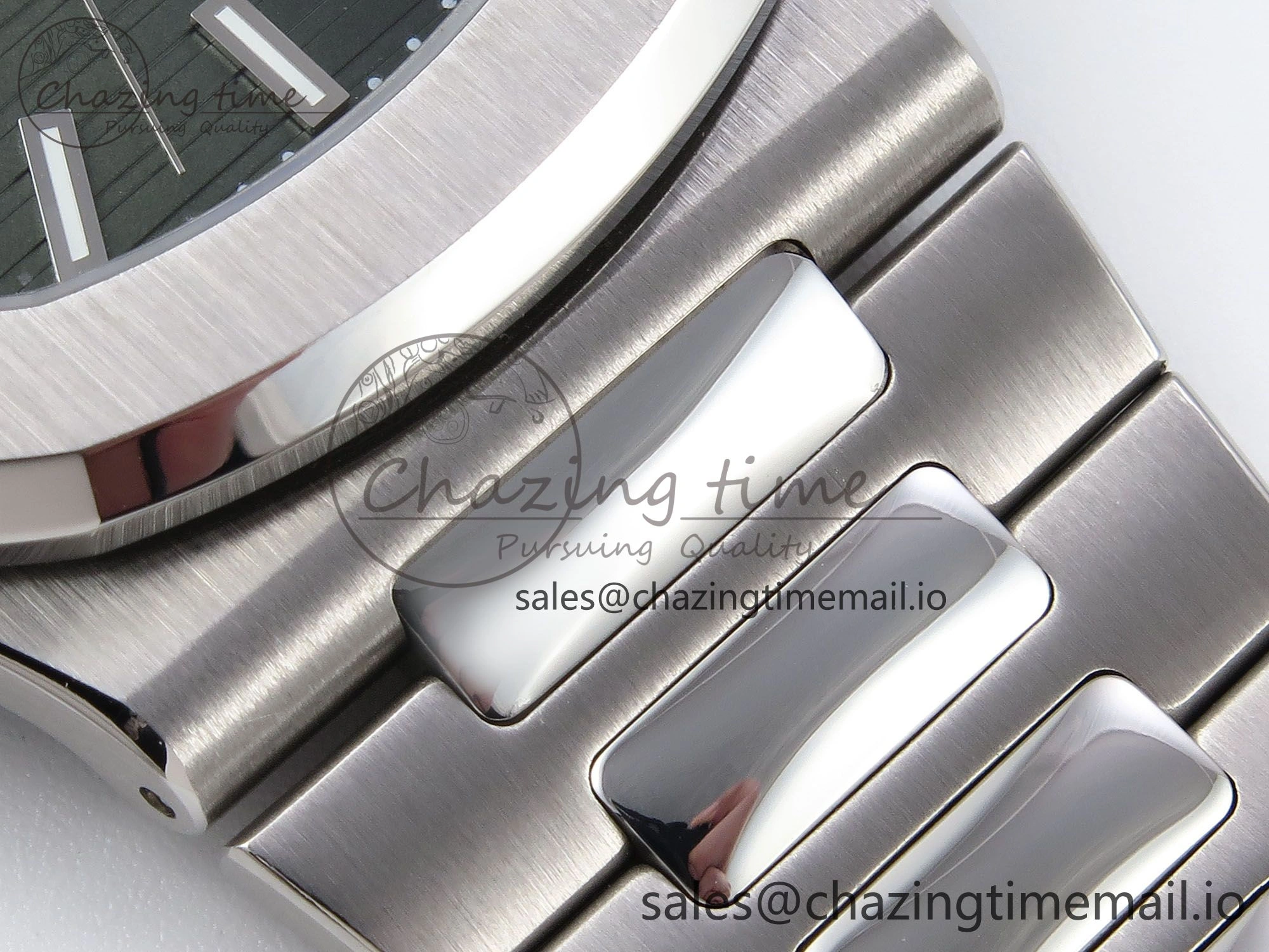 CUSTOM MODDED NAUTILUS 5711 1300A-001 SWF 1:1 Edition Green Dial On SS Bracelet PPM324 Super Clone