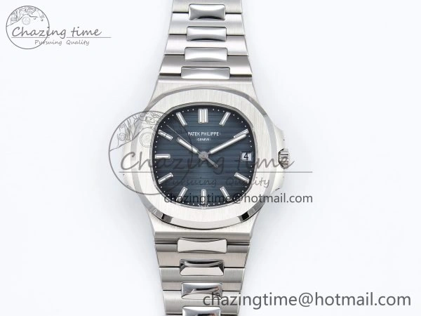 CUSTOM MODDED NAUTILUS 5711 1A SS SWF 1:1 BEST EDITION BLUE DIAL ON SS BRACELET VSV Engravings