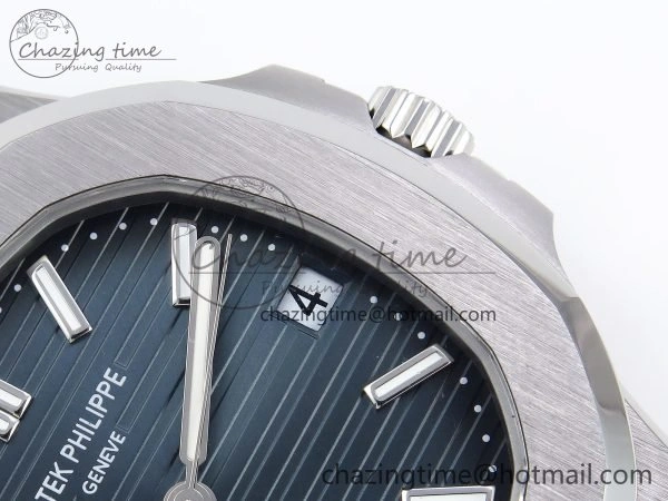 CUSTOM MODDED NAUTILUS 5711 1A SS SWF 1:1 BEST EDITION BLUE DIAL ON SS BRACELET VSV Engravings