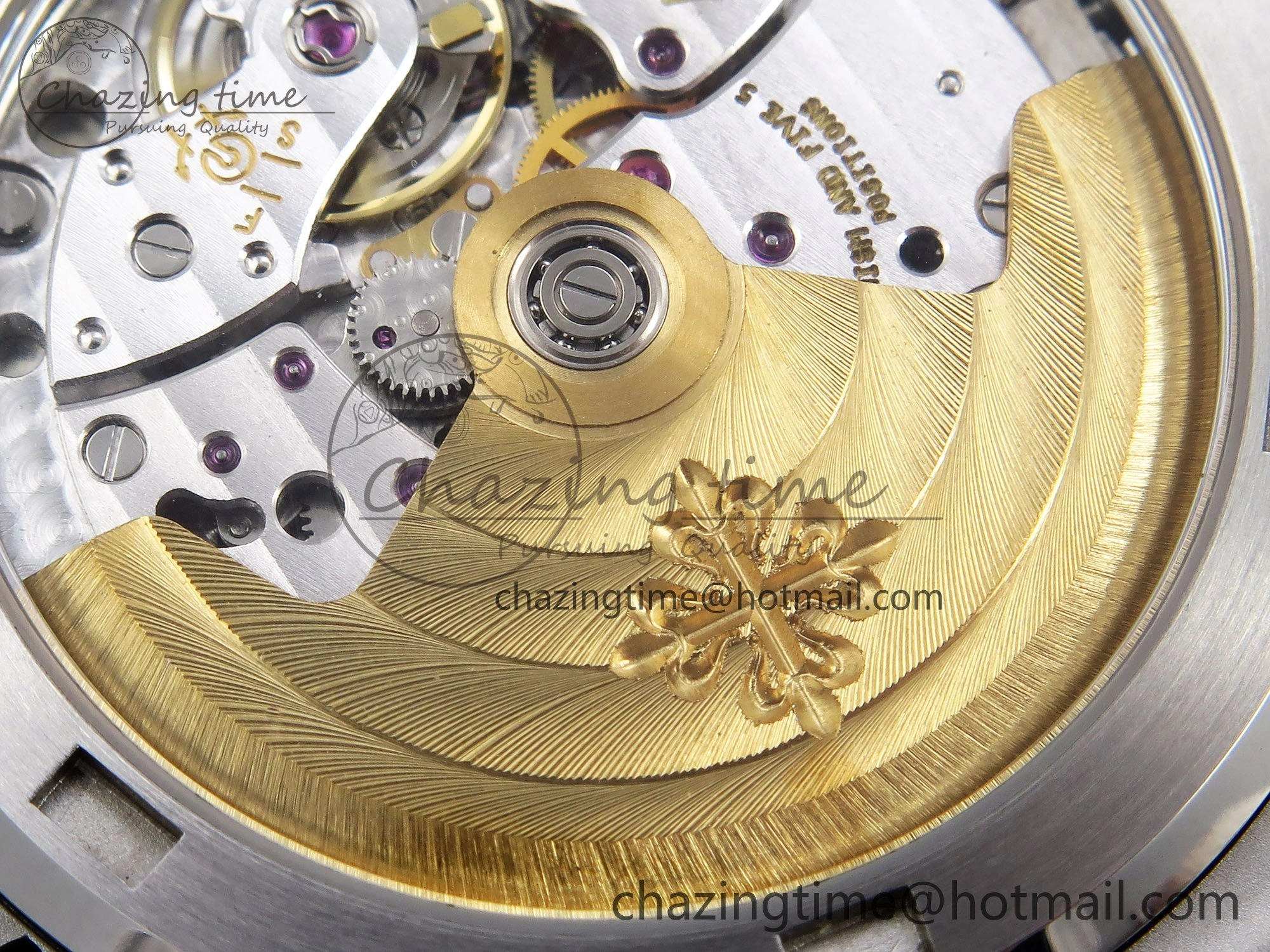 CUSTOM MODDED NAUTILUS 5711 1A SS SWF 1:1 BEST EDITION BLUE DIAL ON SS BRACELET VSV Engravings