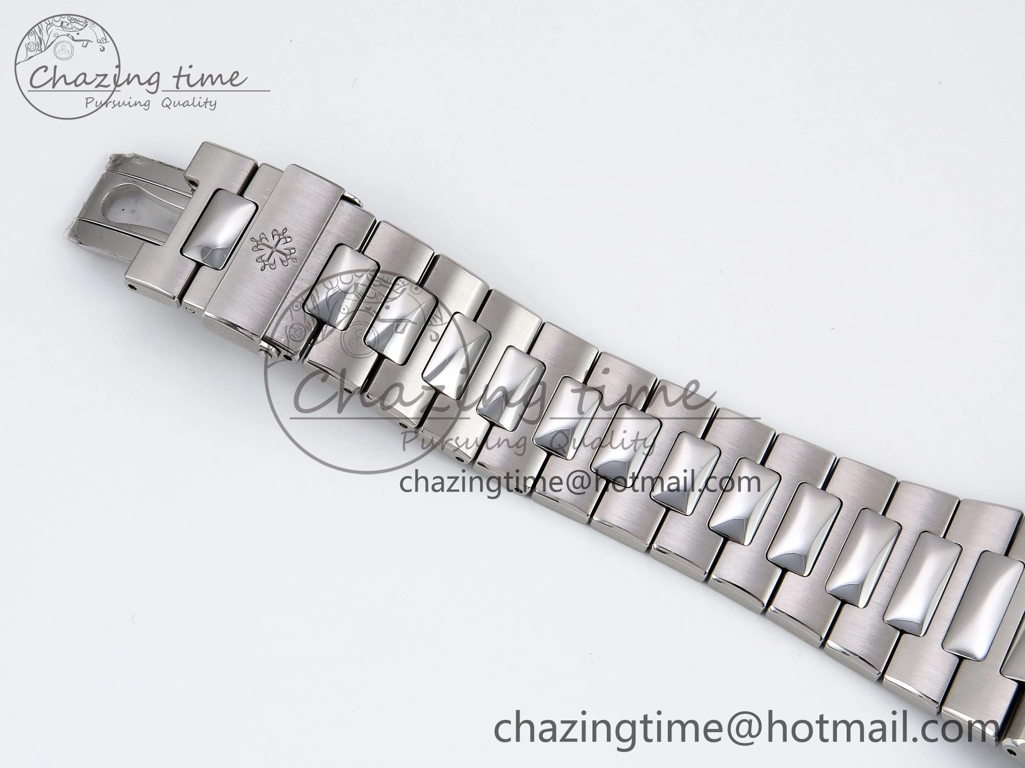 CUSTOM MODDED NAUTILUS 5711 1A SS SWF 1:1 BEST EDITION BLUE DIAL ON SS BRACELET VSV Engravings