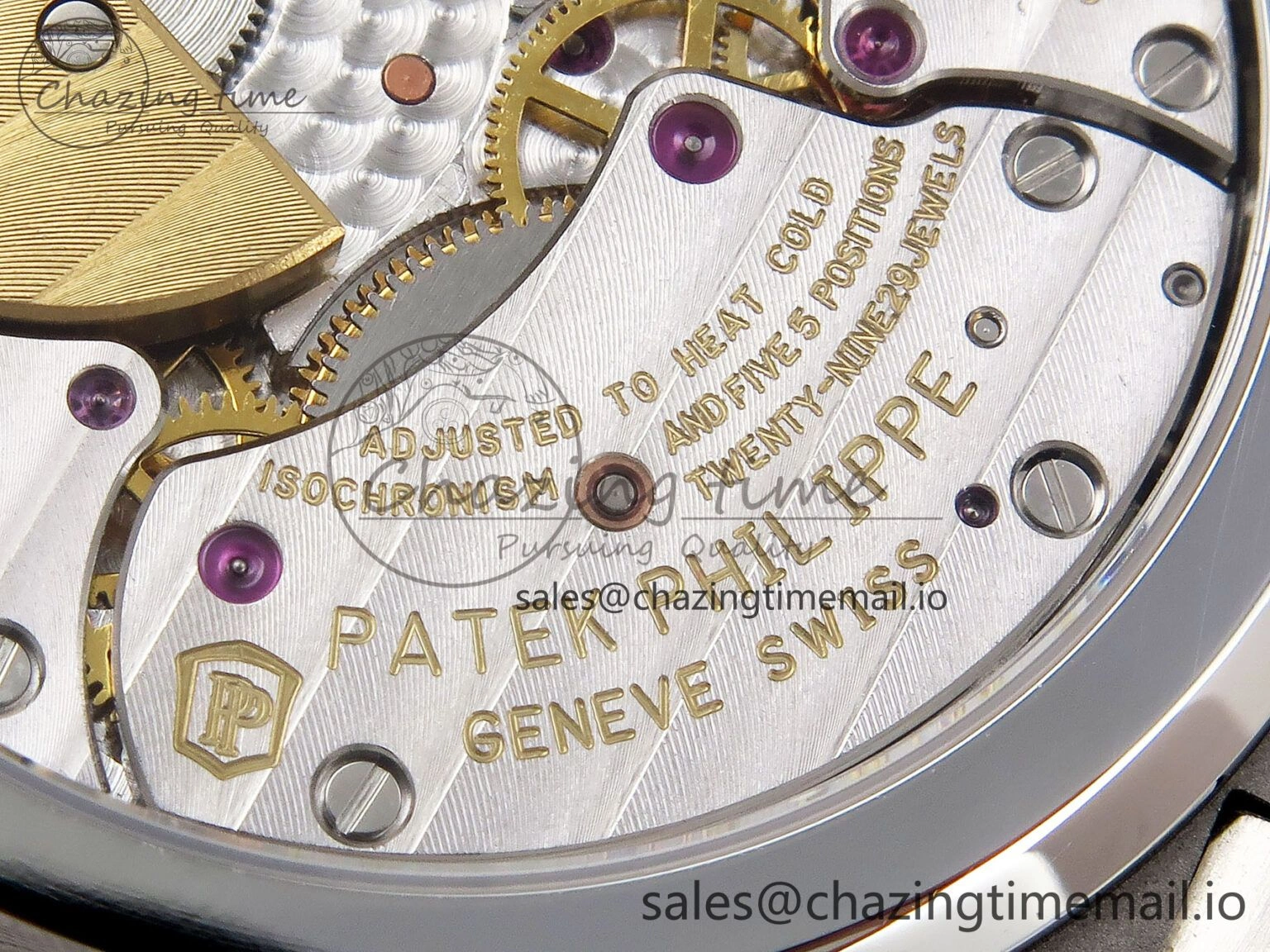 CUSTOM MODDED NAUTILUS 5712 SS SWF 1:1 BEST EDITION BLUE DIAL ON SS BRACELET A240 ( VSV Engravings，New Folding Clasp ) V3