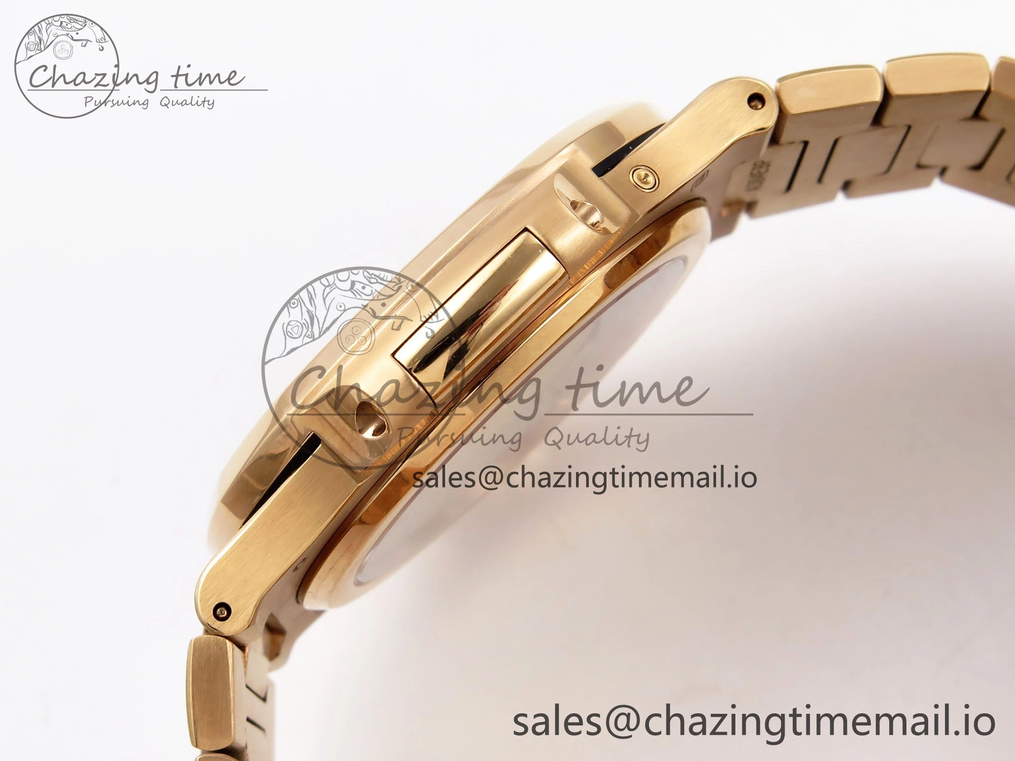 CUSTOM MODDED NAUTILUS 5712 1R SWF 1:1 Edition Brown Dial On RG Bracelet PPM240 Super Clone