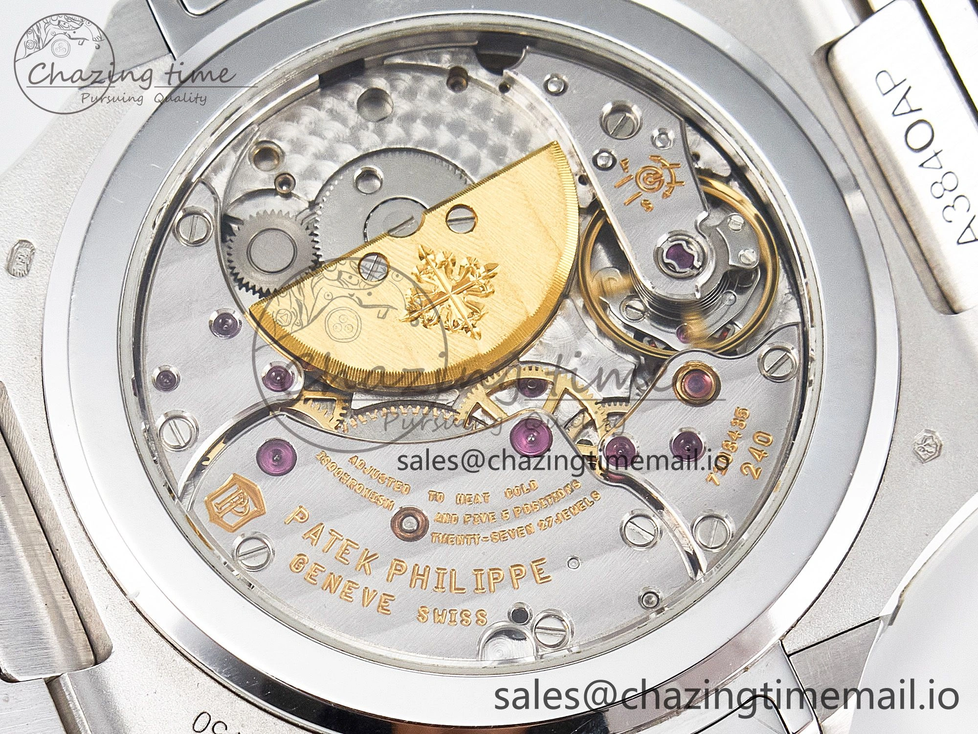 CUSTOM MODDED NAUTILUS 5740 1G Perpetual Calendar PPM 1:1 BEST EDITION BLUE DIAL ON SS BRACELET PPM240 Q SUPER CLONE MOVEMENT