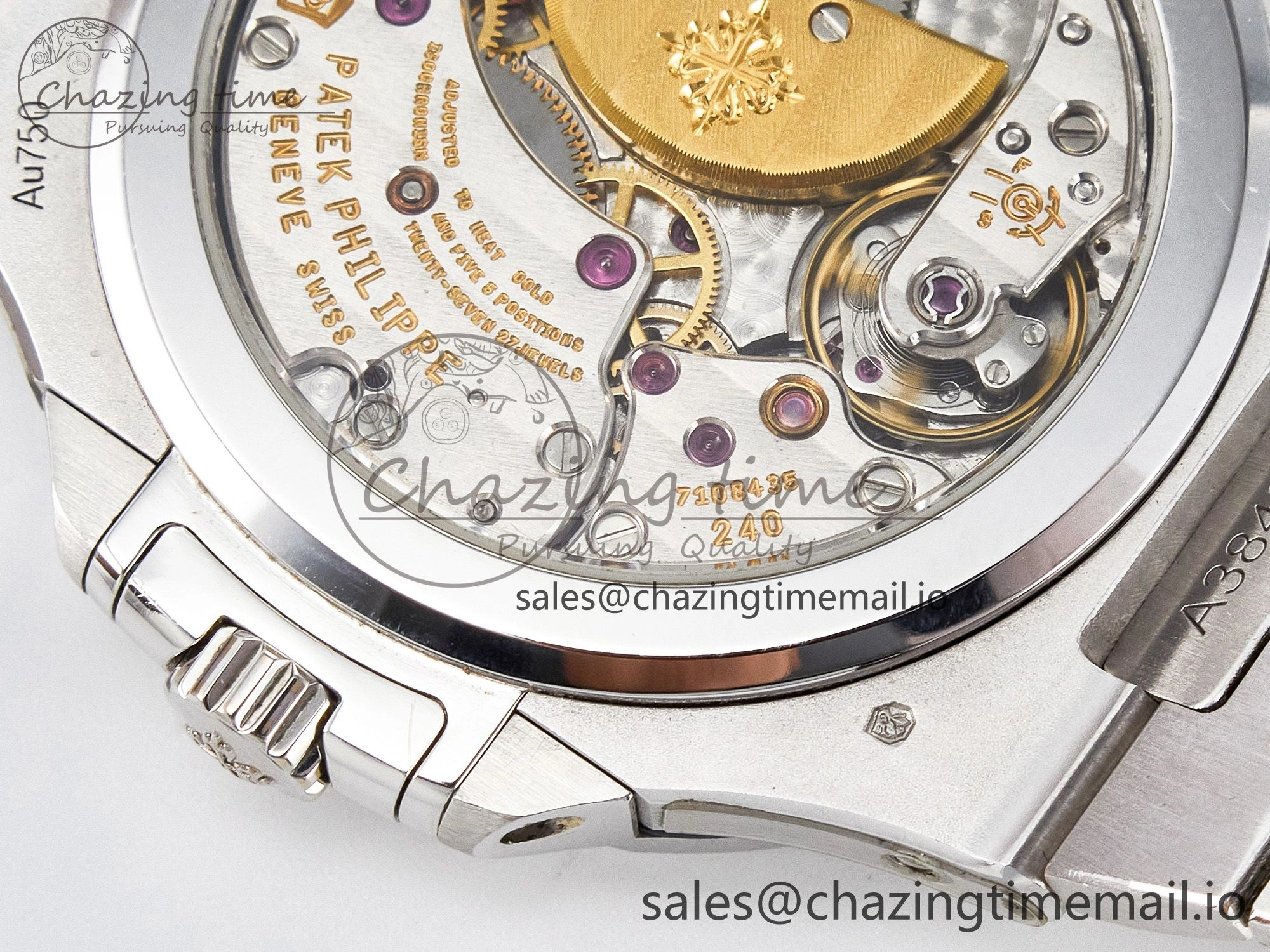 CUSTOM MODDED NAUTILUS 5740 1G Perpetual Calendar PPM 1:1 BEST EDITION BLUE DIAL ON SS BRACELET PPM240 Q SUPER CLONE MOVEMENT