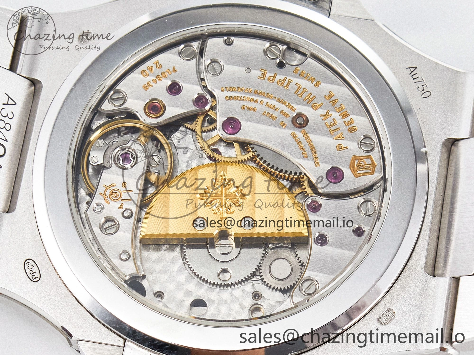 CUSTOM MODDED NAUTILUS 5740 1G Perpetual Calendar PPM 1:1 BEST EDITION BLUE DIAL ON SS BRACELET PPM240 Q SUPER CLONE MOVEMENT