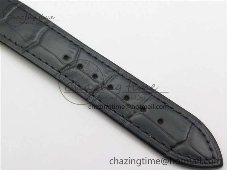 Calatrava 5120 SS TWF Best Edition White Dial on Black Leather Strap A240 (Free Bracelet)