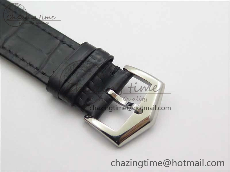 Calatrava 5120 SS TWF Best Edition White Dial on Black Leather Strap A240 (Free Bracelet)