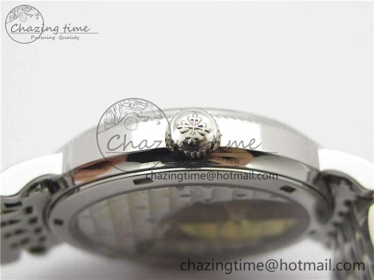 Calatrava 5120 SS TWF Best Edition White Dial on SS Bracelet A240 (Free Leather)