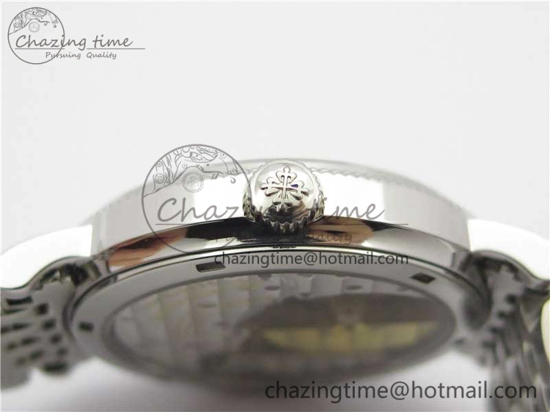Calatrava 5120 SS TWF Best Edition White Dial on SS Bracelet A240 (Free Leather)