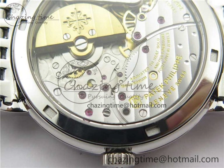 Calatrava 5120 SS TWF Best Edition White Dial on SS Bracelet A240 (Free Leather)