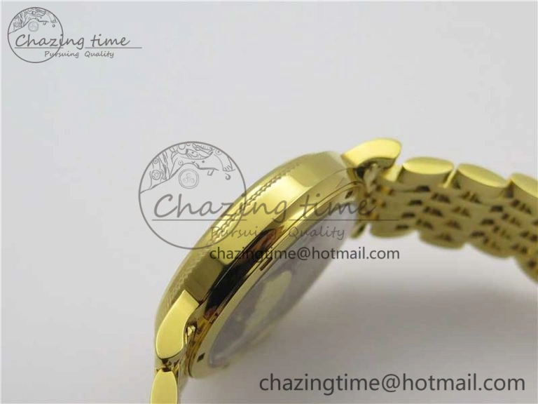 Calatrava 5120 YG TWF Best Edition White Dial on YG Bracelet A240 (Free Leather)