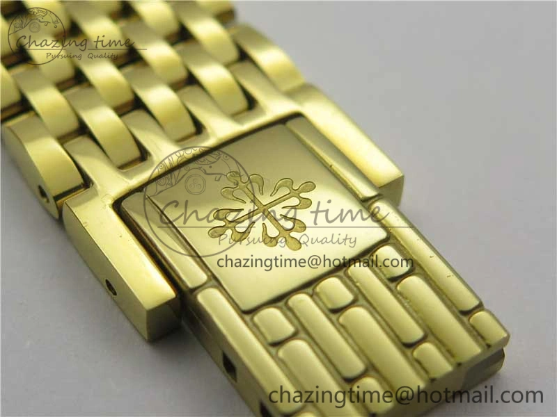 Calatrava 5120 YG TWF Best Edition White Dial on YG Bracelet A240 (Free Leather)