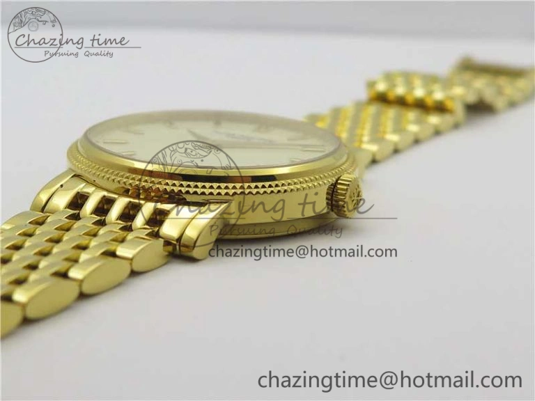 Calatrava 5120 YG TWF Best Edition White Dial on YG Bracelet A240 (Free Leather)