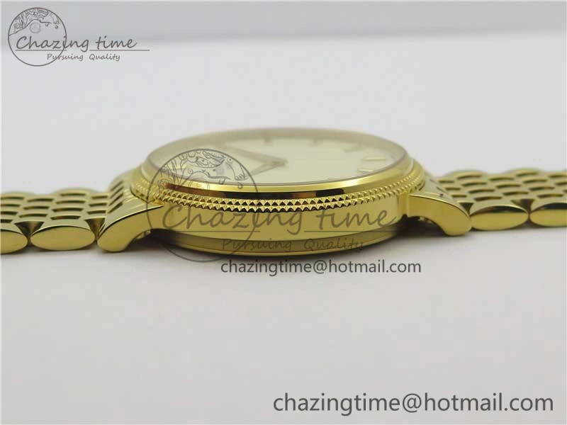 Calatrava 5120 YG TWF Best Edition White Dial on YG Bracelet A240 (Free Leather)