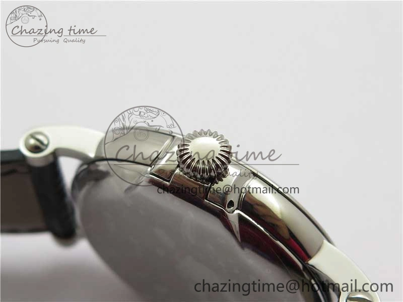 Calatrava 5153 SS ZF 1:1 Best Edition White Dial on Black Leather Strap A324CS