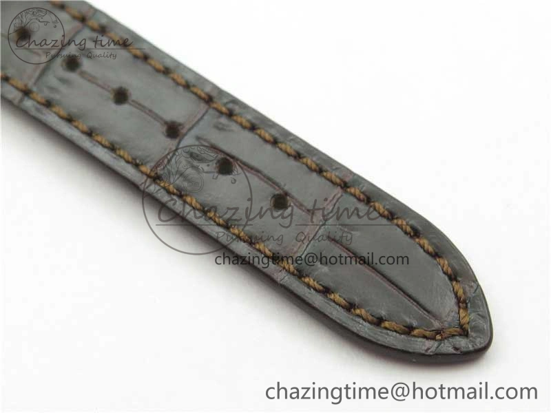 Calatrava 5153 YG ZF 1:1 Best Edition White Dial on Brown Leather Strap A324CS