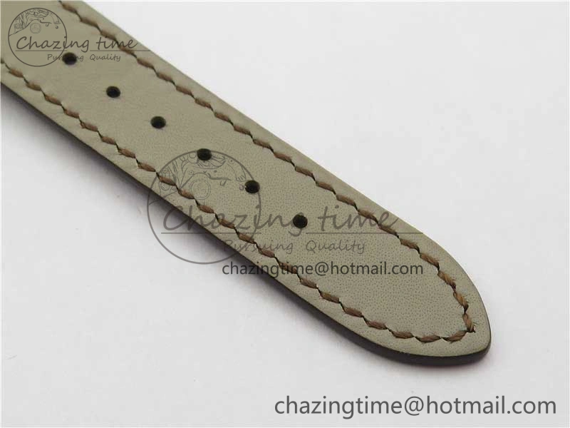 Calatrava 5153 YG ZF 1:1 Best Edition White Dial on Brown Leather Strap A324CS