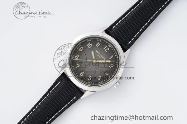 Calatrava 5226G SS HKF 1:1 Best Edition Gray Rock Dial on Black Nylon Strap 330CS
