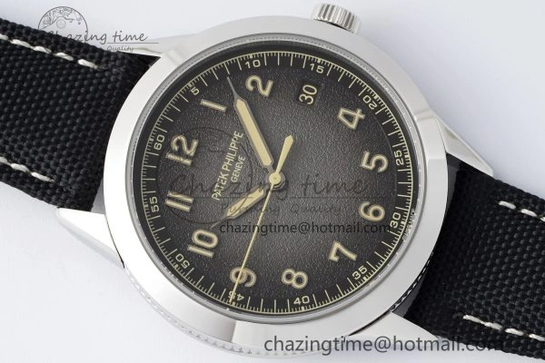 Calatrava 5226G SS HKF 1:1 Best Edition Gray Rock Dial on Black Nylon Strap 330CS