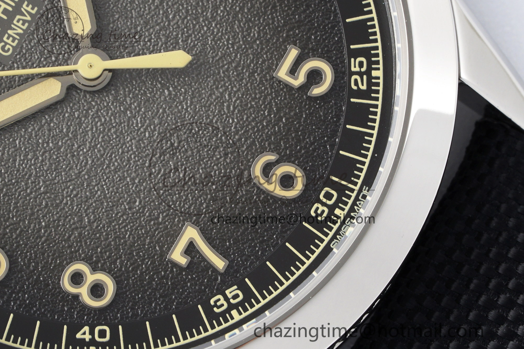 Calatrava 5226G SS HKF 1:1 Best Edition Gray Rock Dial on Black Nylon Strap 330CS