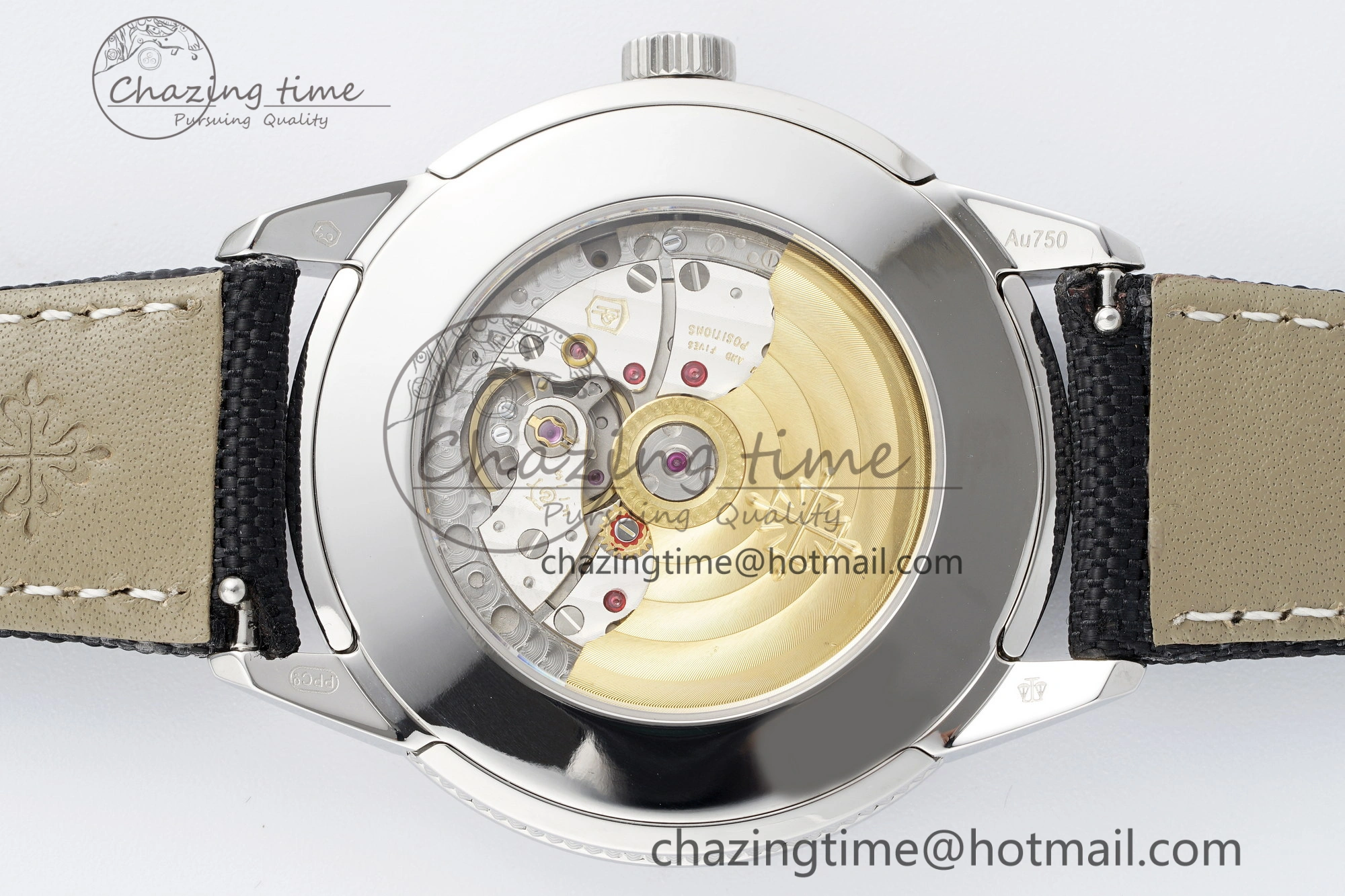 Calatrava 5226G SS HKF 1:1 Best Edition Gray Rock Dial on Black Nylon Strap 330CS